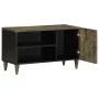 Mueble de TV madera maciza de mango gris claro 80x31,5x46 cm by , CD and DVD storage - Ref: Foro24-4017807, Price: 75,94 €, D...