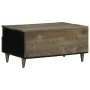 Mesa de centro madera maciza de mango gris claro 80x54x40 cm by , Coffee table - Ref: Foro24-4017805, Price: 131,51 €, Discou...