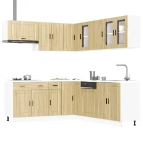Mueble cocina Porto roble sonoma 11 pzas madera contrachapada de , Armarios de cocina - Ref: Foro24-3314934, Precio: 706,86 €...