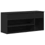 Banco zapatero madera de ingeniería negro 102x30,5x45 cm de , Zapateros y organizadores de calzado - Ref: Foro24-862704, Prec...