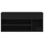 Banco zapatero madera de ingeniería negro 102x30,5x45 cm de , Zapateros y organizadores de calzado - Ref: Foro24-862704, Prec...