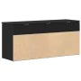 Banco zapatero madera de ingeniería negro 102x30,5x45 cm de , Zapateros y organizadores de calzado - Ref: Foro24-862704, Prec...
