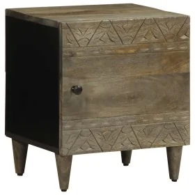 Mesita de noche de madera maciza de mango gris claro 40x33x46cm by , Nightstands - Ref: Foro24-4017788, Price: 53,46 €, Disco...