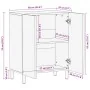 Aparador marrón 60x33x75 cm madera maciza mango by , Lockers and storage cabinets - Ref: Foro24-4017722, Price: 171,26 €, Dis...