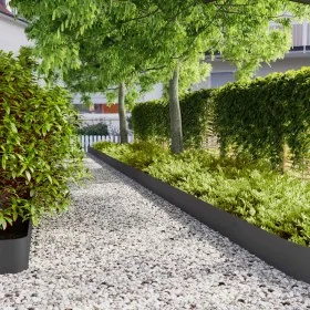 Bordes para césped 10 uds acero laminado frío negro 20x103 cm by , Garden edging and edging - Ref: Foro24-860154, Price: 50,5...