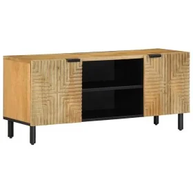 Mueble de TV marrón 105x33x46 cm madera maciza mango by , CD and DVD storage - Ref: Foro24-4017720, Price: 111,57 €, Discount: %