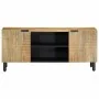 Mueble de TV marrón 105x33x46 cm madera maciza mango by , CD and DVD storage - Ref: Foro24-4017720, Price: 111,57 €, Discount: %