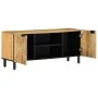 Mueble de TV marrón 105x33x46 cm madera maciza mango by , CD and DVD storage - Ref: Foro24-4017720, Price: 111,57 €, Discount: %