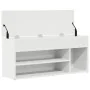 Banco zapatero madera de ingeniería blanco 102x30,5x45 cm von , Schuhregale und Schuhorganisatoren - Ref: Foro24-859136, Prei...