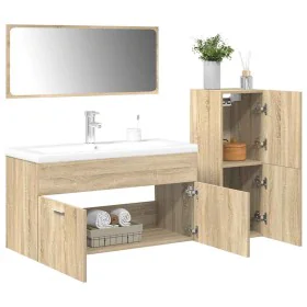 Juego de muebles de baño 4 pzas contrachapada roble Sonoma von , Badezimmermöbel - Ref: Foro24-3325028, Preis: 337,09 €, Raba...