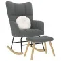Sillón mecedora con taburete tela gris oscuro von , Schaukelstühle - Ref: Foro24-4016801, Preis: 140,76 €, Rabatt: %