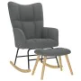 Sillón mecedora con taburete tela gris oscuro von , Schaukelstühle - Ref: Foro24-4016801, Preis: 140,76 €, Rabatt: %
