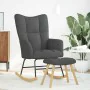 Sillón mecedora con taburete tela gris oscuro von , Schaukelstühle - Ref: Foro24-4016801, Preis: 140,76 €, Rabatt: %