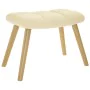 Sillón de relax con taburete tela color crema de , Sillones - Ref: Foro24-4016785, Precio: 159,09 €, Descuento: %