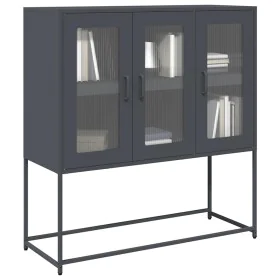 Aparador de acero laminado en frío antracita 100,5x39x107 cm von , Sideboards - Ref: Foro24-853406, Preis: 133,68 €, Rabatt: %