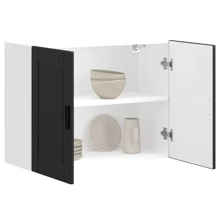 Mueble de pared de cocina Porto madera contrachapada negra von , Küchenschränke - Ref: Foro24-854068, Preis: 82,58 €, Rabatt: %