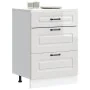 Mueble bajo cocina Kalmar madera ingeniería blanca alto brillo de , Armarios de cocina - Ref: Foro24-854281, Precio: 126,83 €...