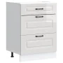 Mueble bajo cocina Kalmar madera ingeniería blanca alto brillo de , Armarios de cocina - Ref: Foro24-854281, Precio: 126,83 €...