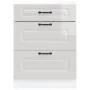Mueble bajo cocina Kalmar madera ingeniería blanca alto brillo de , Armarios de cocina - Ref: Foro24-854281, Precio: 126,83 €...