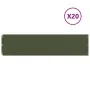 Bordes césped 20 uds acero laminado frío verde oliva 25x103 cm de , Ribetes y bordes para jardín - Ref: Foro24-860175, Precio...