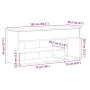 Banco zapatero madera de ingeniería gris sonoma 102x30,5x45 cm von , Schuhregale und Schuhorganisatoren - Ref: Foro24-859141,...