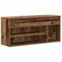 Banco zapatero madera ingeniería madera vieja 102x30,5x45 cm de , Zapateros y organizadores de calzado - Ref: Foro24-859143, ...