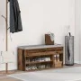 Banco zapatero madera ingeniería madera vieja 102x30,5x45 cm de , Zapateros y organizadores de calzado - Ref: Foro24-859143, ...