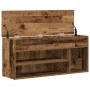 Banco zapatero madera ingeniería madera vieja 102x30,5x45 cm de , Zapateros y organizadores de calzado - Ref: Foro24-859143, ...