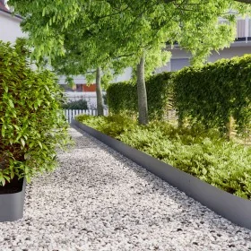 Bordes césped 10 uds antracita 20x103 cm acero laminado frío by , Garden edging and edging - Ref: Foro24-860156, Price: 53,70...