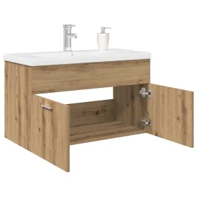 Mueble para lavabo con lavabo integrado y grifo roble artesanal von , Badezimmermöbel - Ref: Foro24-3328908, Preis: 220,76 €,...