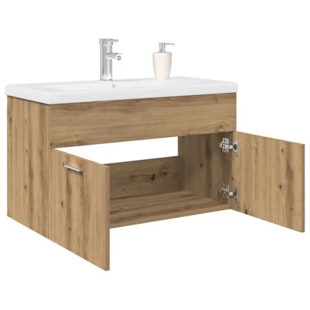 Mueble para lavabo con lavabo integrado y grifo roble artesanal von , Badezimmermöbel - Ref: Foro24-3328908, Preis: 220,76 €,...