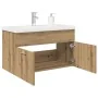 Mueble para lavabo con lavabo integrado y grifo roble artesanal von , Badezimmermöbel - Ref: Foro24-3328908, Preis: 220,76 €,...