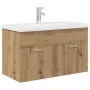 Mueble para lavabo con lavabo integrado y grifo roble artesanal von , Badezimmermöbel - Ref: Foro24-3328908, Preis: 220,76 €,...
