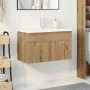 Mueble para lavabo con lavabo integrado y grifo roble artesanal von , Badezimmermöbel - Ref: Foro24-3328908, Preis: 220,76 €,...