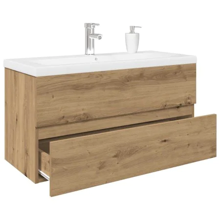 Mueble para lavabo con lavabo integrado y grifo roble artesanal by , bathroom vanities - Ref: Foro24-3328936, Price: 327,21 €...