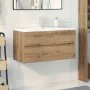 Mueble para lavabo con lavabo integrado y grifo roble artesanal by , bathroom vanities - Ref: Foro24-3328936, Price: 327,21 €...
