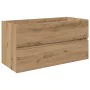 Mueble para lavabo con lavabo integrado y grifo roble artesanal by , bathroom vanities - Ref: Foro24-3328936, Price: 327,21 €...