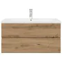 Mueble para lavabo con lavabo integrado y grifo roble artesanal by , bathroom vanities - Ref: Foro24-3328936, Price: 327,21 €...