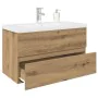 Mueble para lavabo con lavabo integrado y grifo roble artesanal von , Badezimmerwaschtische - Ref: Foro24-3328934, Preis: 238...