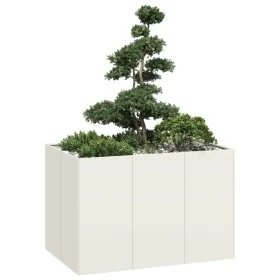 Jardinera acero blanco 120x80x80 cm von , Töpfe und Pflanzgefäße - Ref: Foro24-860788, Preis: 113,35 €, Rabatt: %