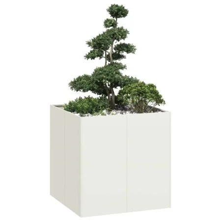 Jardinera acero blanco 80x80x80 cm von , Töpfe und Pflanzgefäße - Ref: Foro24-860781, Preis: 124,22 €, Rabatt: %