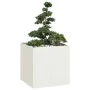 Jardinera acero blanco 80x80x80 cm von , Töpfe und Pflanzgefäße - Ref: Foro24-860781, Preis: 124,22 €, Rabatt: %