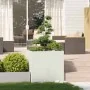 Jardinera acero blanco 80x80x80 cm von , Töpfe und Pflanzgefäße - Ref: Foro24-860781, Preis: 124,22 €, Rabatt: %