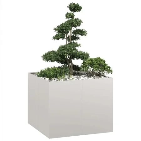 Jardinera 100x100x80 cm acero inoxidable by , Pots and planters - Ref: Foro24-860826, Price: 192,44 €, Discount: %