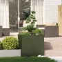 Jardinera acero verde oliva 80x80x80 cm by , Pots and planters - Ref: Foro24-860783, Price: 125,80 €, Discount: %