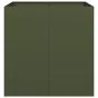 Jardinera acero verde oliva 80x80x80 cm by , Pots and planters - Ref: Foro24-860783, Price: 125,80 €, Discount: %