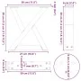 Patas para mesa centro 2 uds acero natural 30x(30-31,3)cm acero de , Patas para mesas - Ref: Foro24-4012679, Precio: 59,35 €,...