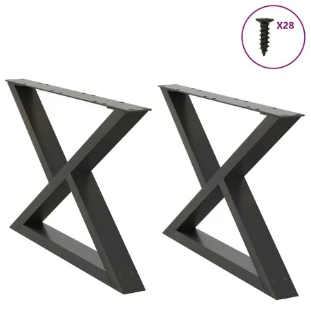 Patas para mesa de centro 2 uds acero antracita 70x(42-43,3) cm by , Table legs - Ref: Foro24-4012714, Price: 84,48 €, Discou...