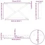 Patas para mesa de centro 2 uds acero antracita 70x(42-43,3) cm by , Table legs - Ref: Foro24-4012714, Price: 84,48 €, Discou...