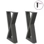 Patas de mesa centro 2uds acero antracita 38x(42-43,3) cm by , Table legs - Ref: Foro24-4012702, Price: 70,01 €, Discount: %